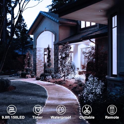 Image of LED Strip Lights Battery Operated 9.8ft 90 LED Strip Lights with Remote | Cuttable Battery Strip Lights with Timer Dimmable for Indoor Outdoor Bedroom Cabinet Boat Decor, Cool White