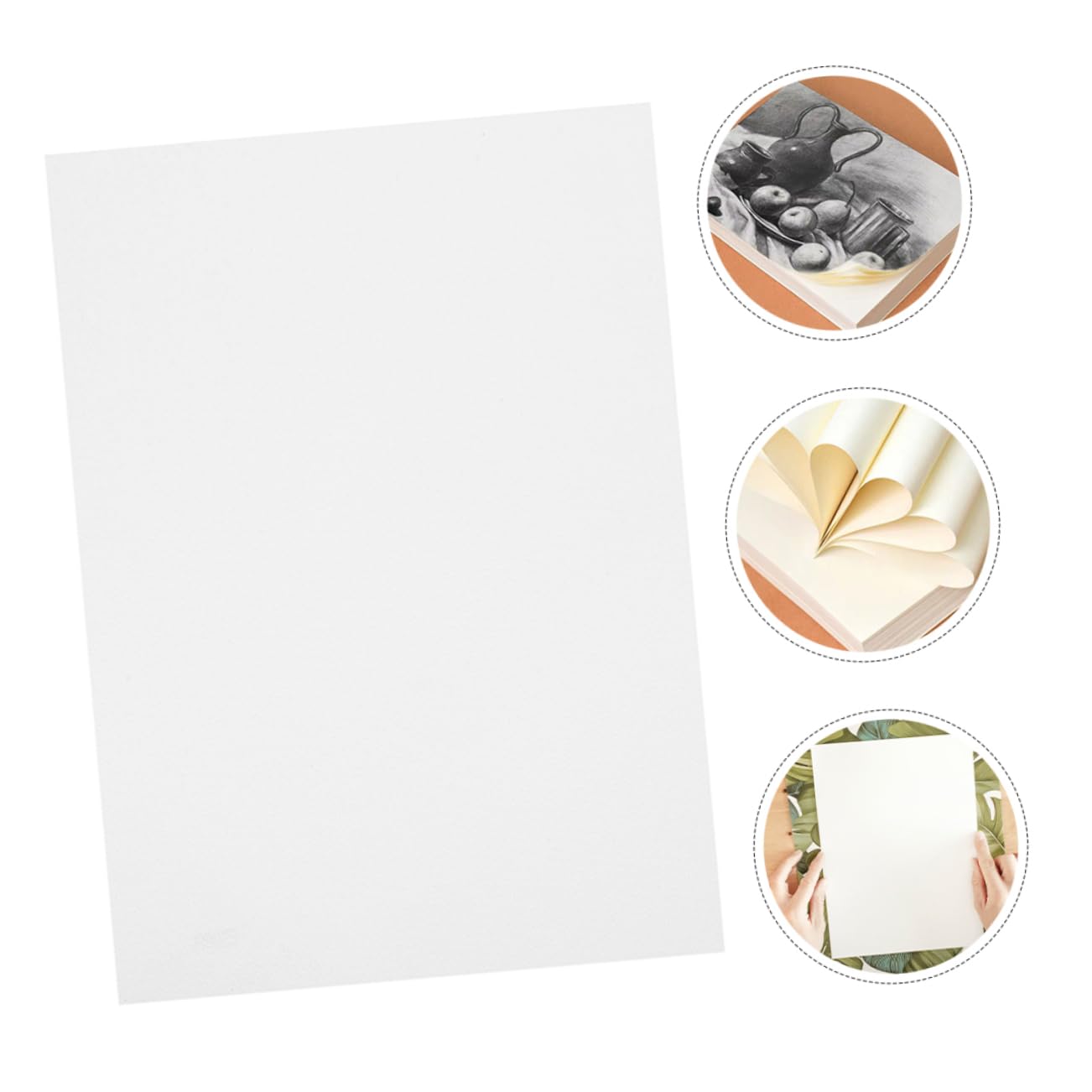 SAFIGLE 100 Blatt Aquarellpapier A4 Dickes Weißes Papier für Malerei Robuste Oberfläche für Verschiedene Maltechniken