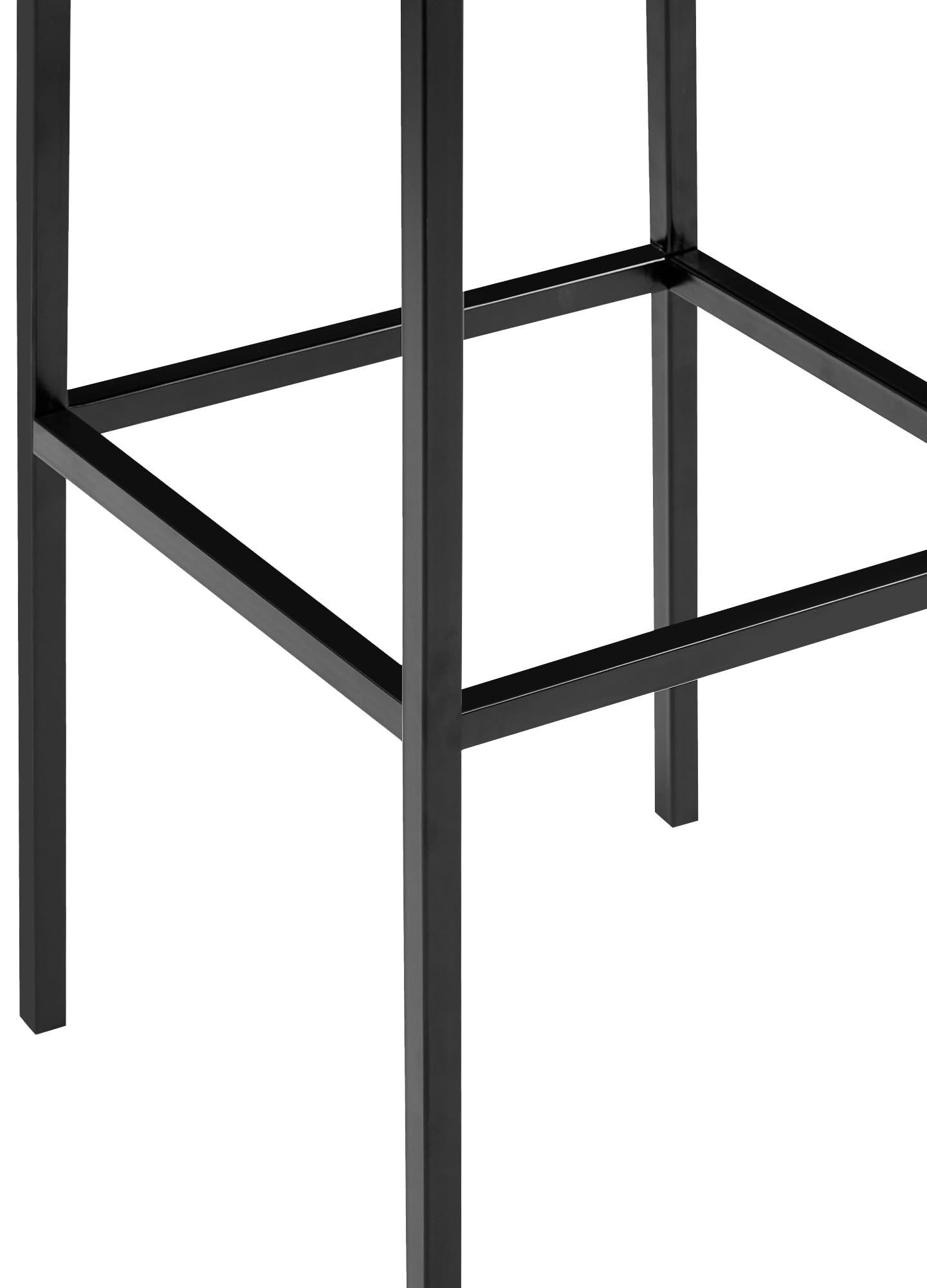 Set 2 Sgabelli Bar Senza Schienale Montreal in Stoffa I Sgabelli Quadrati Bancone Imbottiti Base in Acciaio Inox Alt 80 CM, Colore:Blu, Colore del Telaio:Nero