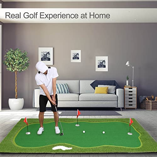 Image of Golf Putting Green, Practice Putting Green Mat, Large Professional Golfing Training Mat for Indoor Outdoor