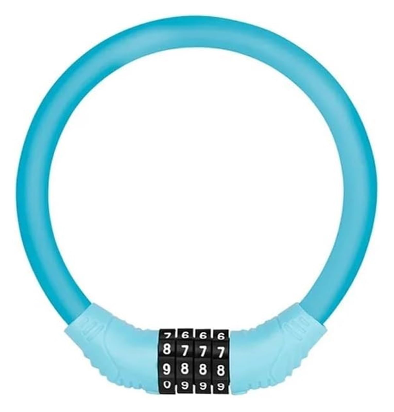 Giveduno S Blue Bicycle Lock, Portable Security 4 Digit Code Mountain Bike Lock Bicycle Multicolor