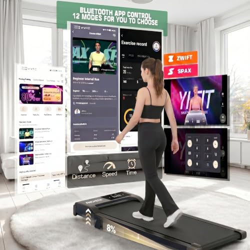 Image of ANCHEER Walking Pads, 2 in 1 Under Desk Treadmill 2.5HP Compact Running Machine with Remote Control, 300lbs Weight Capacity for Home /Gym /Office,Ultra-Quiet, Installation-Free