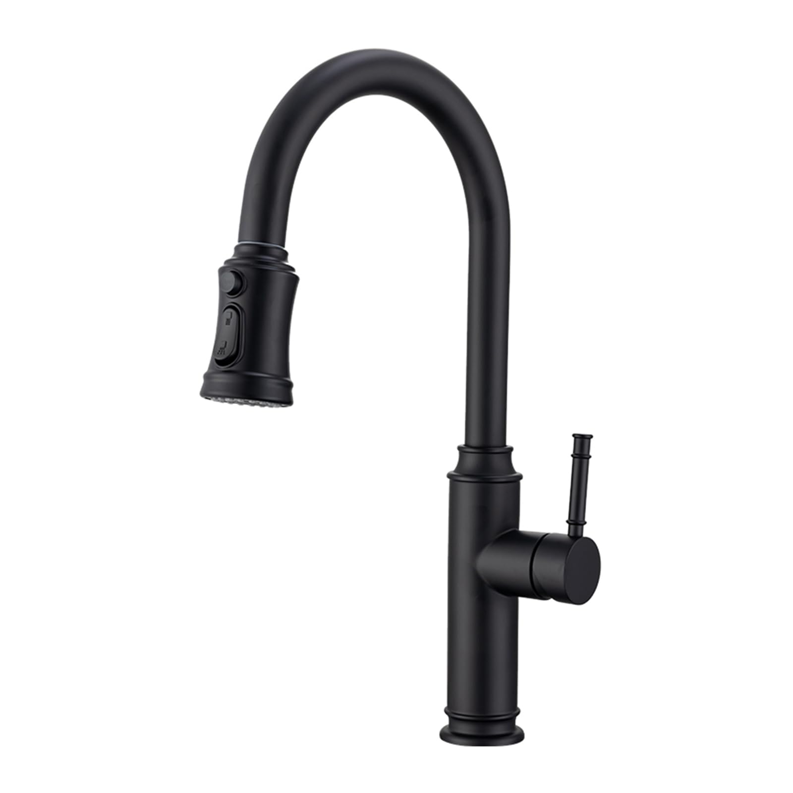 Kitchen Tap with Pull Out Sprayer 360° Swivel Spout Sink Taps for 2 Spray Modes Hot and Cold,Black