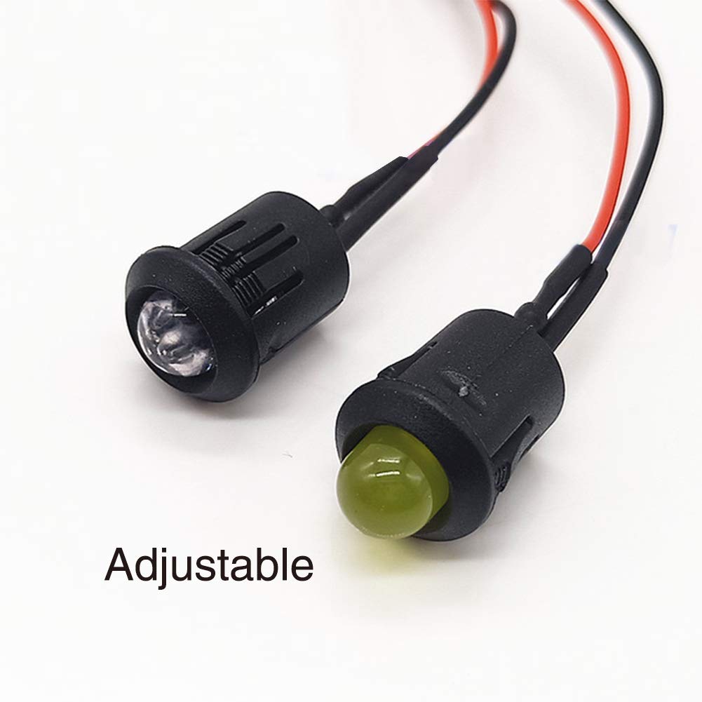 Hsthe Sea 50x LED-Halter 5mm Aus Kunststoff – Lampenfassung Für Platinen, Hitzebeständig, Mit Sicherheitsschraube, Für Pendel- & Wandleuchten