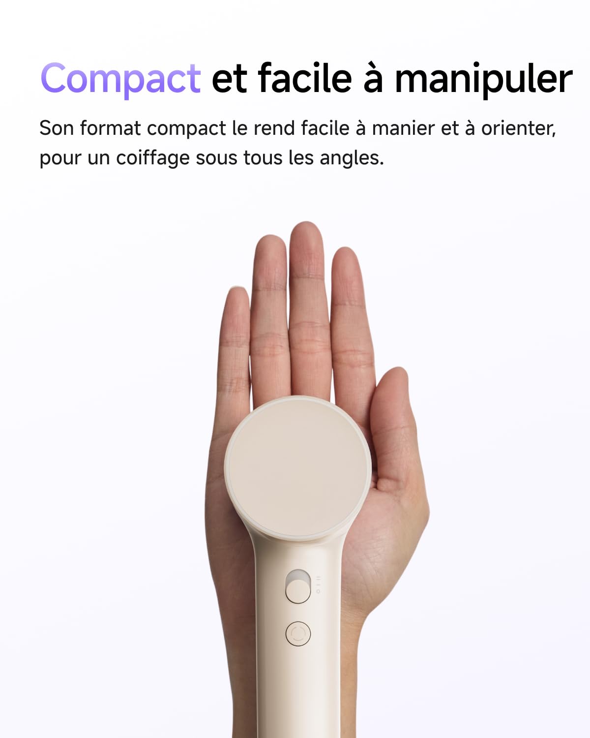 Laifen Air Sèche-Cheveux Ultra-Léger 280 g, 200 Millions d'Ions Négatifs, Séchage Rapide en 3 Min, Silencieux 60 dB avec Mode Enfant & Embout Lissant, Idéal pour le Voyage (Beige Thé au Lait)