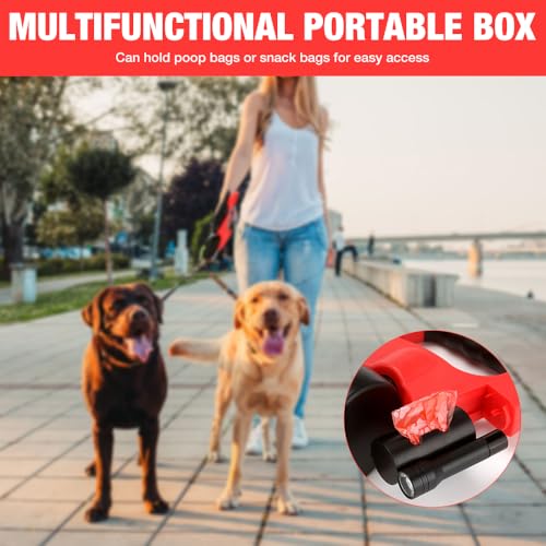 CLIUNT Doppelleine für 2 Hunde, Doppelte Einziehbare Hundeleine, Doppelte Hundeleine mit LED Licht, Hundeleine 3m, Reflektierende Hundeleine für Zwei Hunde mit 360° Drehung, für kleine Hundes