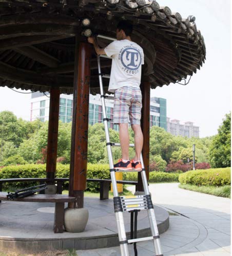 Telescoping Loft Ladder Extension Ladders 10.5ft 330lbs Max Load for Attic Loft RV Roof Home Office, Aluminum Light Weight Easy to Carry or Storage Stepladder Telescopic