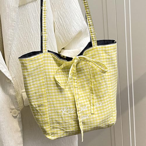 Bow Purse Denim Bow Purse Jean Tote Bag Large Capacity Shoulder Bag Lightweight Trendy Gifts for Women3