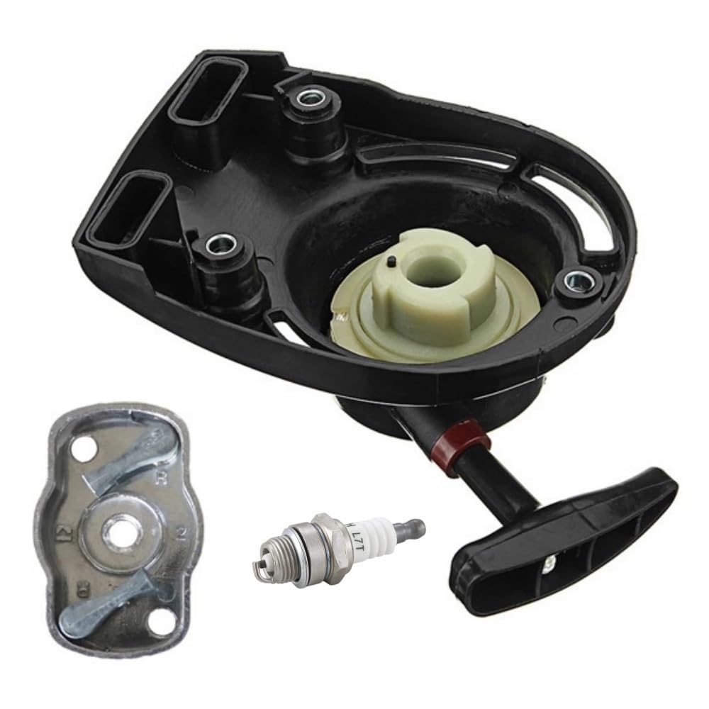 Kit de polea Dentada de Arranque, trinquete y Resorte for Motor de cortacésped GX35 de 4 círculos. Piezas de Repuesto.