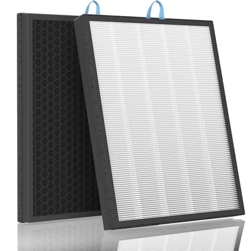 Image of Leemone Vital 200S Replacement Filter Compatible with LEVOIT Vital 200S-P Air Purifier, H13 True HEPA High-Efficiency Activated Carbon, Vital 200S-RF (LRF-V201-WUS), White, 2 Pack