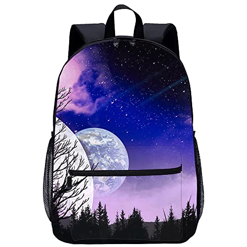 Sac à dos Landscape Moon Tree au design moderne pour le quotidien