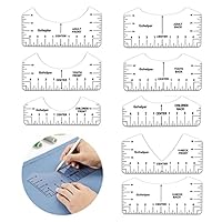 T-Shirt Lineal, Vinyl Werkzeug, Ausrichtungslineal, Anleitung Lineal, Zentrierung Werkzeug, Ruler Guide, Transparent, 8Er-Set