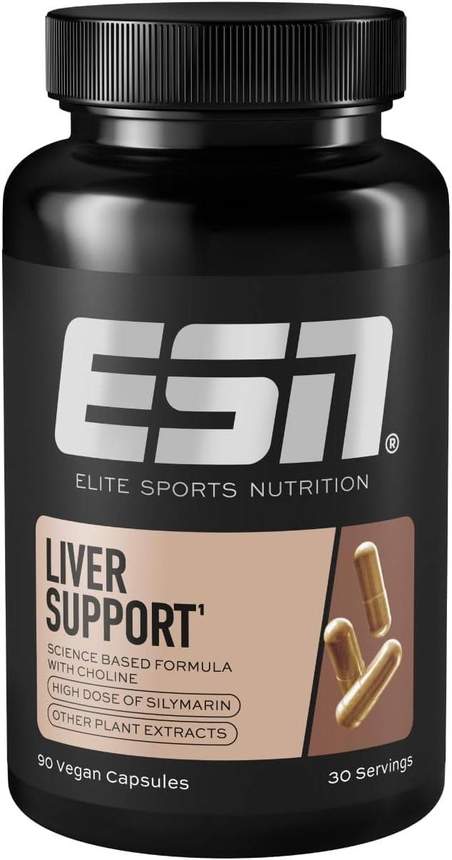 ESN Liver Support, 90 Capsules, with Milk Thistle, Choline & coenzyme Q10 – Made in Germany