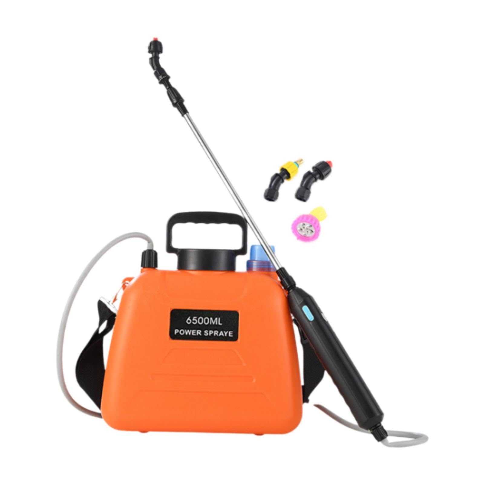Pulvérisateur de Jardin électrique avec Indicateur de Niveau d'eau et Buses de Brume pour Les Soins à La Pelouse, 6.5 L Orange 26x30cm