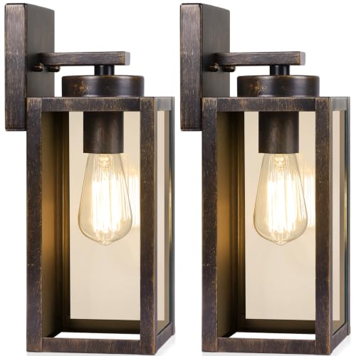 Image of BesLowe Outdoor Wall Light Fixtures, Outside Porch Lights, Antique Copper
