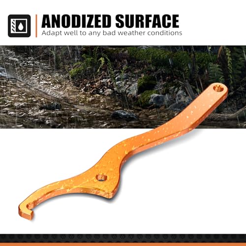 Image of NICECNC Shock Absorber Wrench WP Shock Motorcycle Compatible with KTM 2016-22 125-450 SX SX-F XC XC-F,2017-22 125-500 ALL ENDURO models,Compatible with Husqvana 125-501 TE FE TC FC TX FX 17-22,Orange