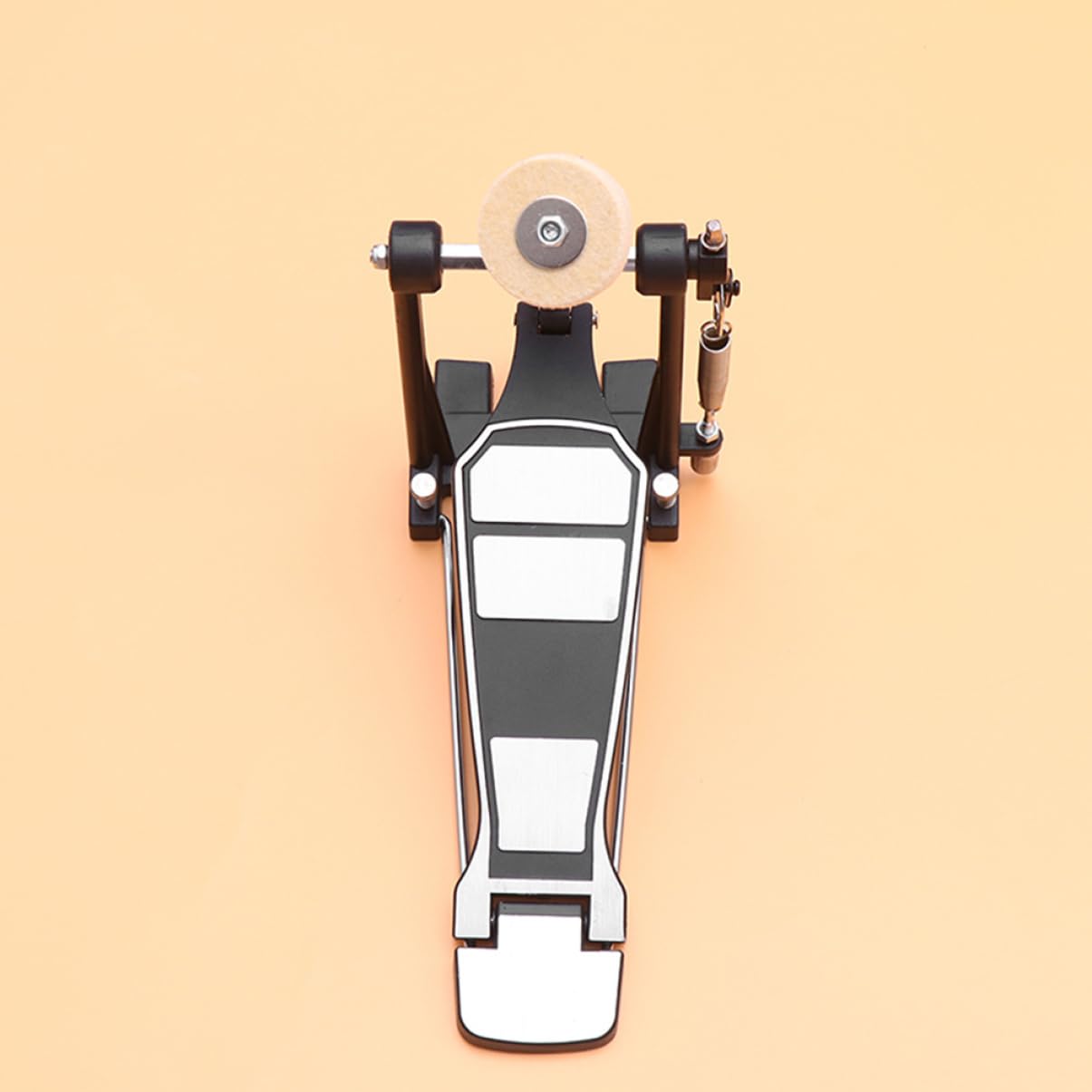 Pedale per Cassa Batteria in Lega con Battente in Feltro Regolabile per Angolo e Altezza, Accessorio per Batteria per Kit da Batterista