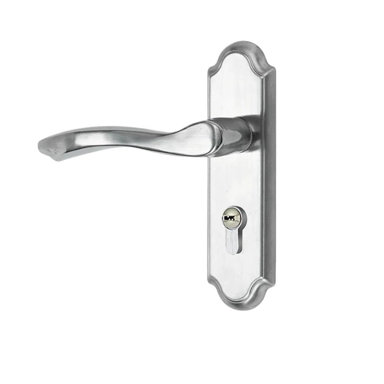 Manija de puerta con cerradura en acero inoxidable para una privacidad total con llave