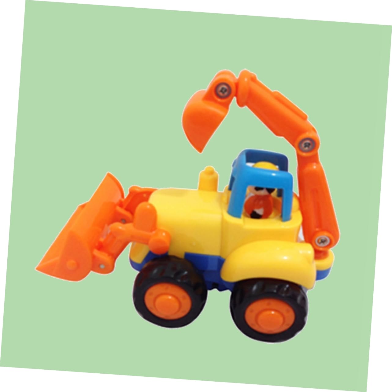 GARVALON Jouet Voiture à Friction en Plastique pour Garçon et Filles, Véhicule D'ingénierie Éducatif Fonction Pull Back and Go, pour Fête et Éveil des Bébés Plusieurs Styles