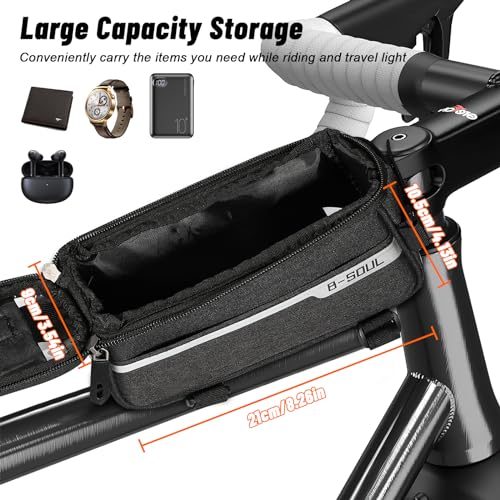 vvhippo Fahrradtasche für Rahmen und Lenker, Wasserdichte Handytasche mit TPU-Touchscreen, für Handys unter 7 Zoll