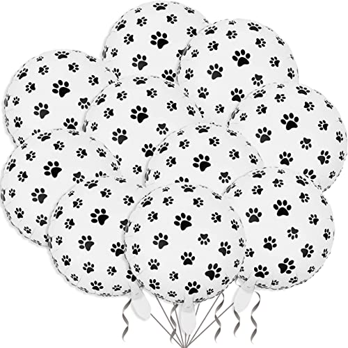 10 Pack 18 Inch Animal Dog Paw Pattern Foil Balloons Helium Dog Pet Balloons Dog Paw Print Balloons For Animal Birthday Dog Pet Theme Kids Party Decorations Supplies #TOP3