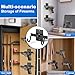 Fadachai Heavy Duty Steel Pistol Gun Rack Wall Mount - Black Powder Coating Handgun Wall Mount Display, Wall Mount Handgun Holder Fits Pistol and Revolver Display, Rubber-Wraped Gun Wall Mount Hooks