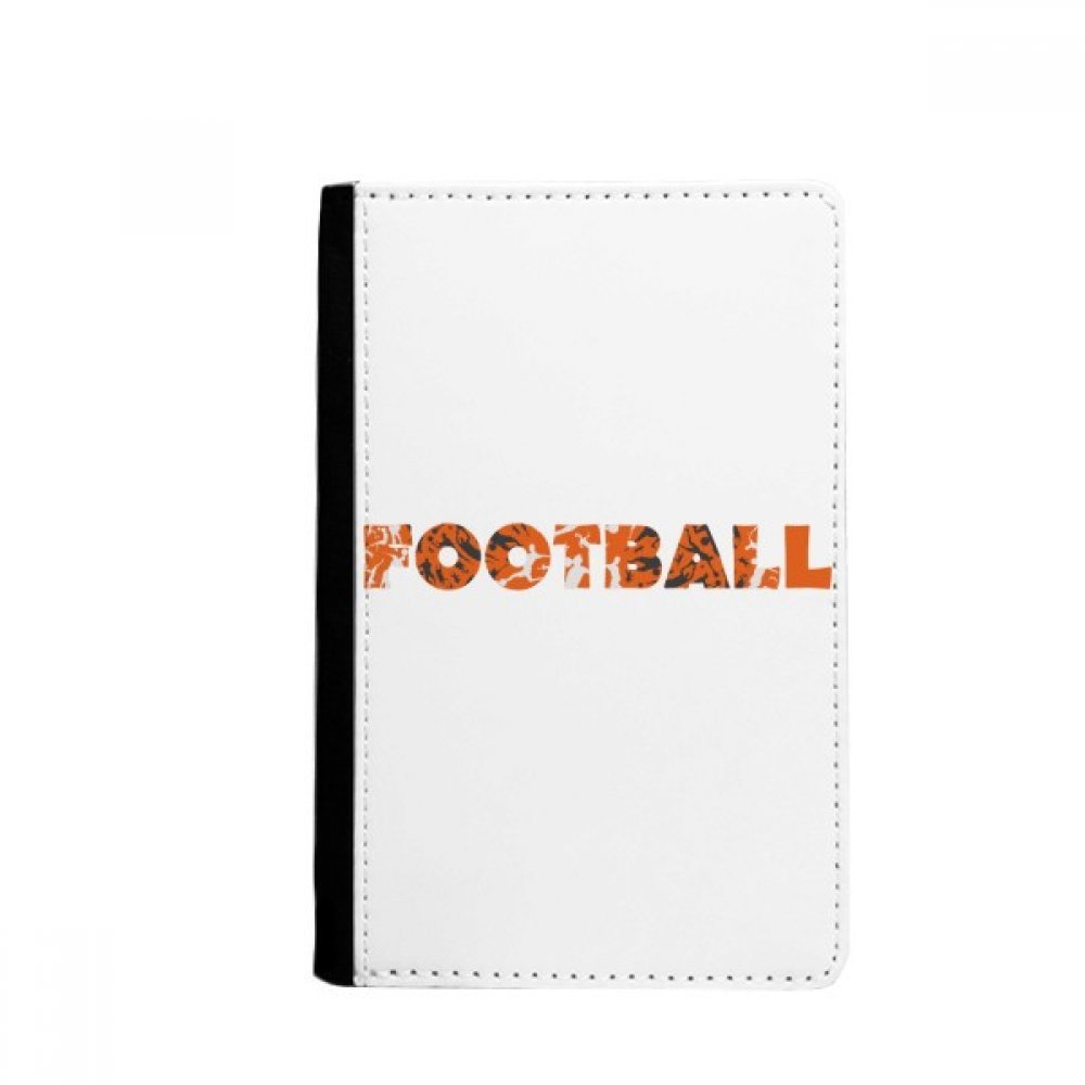 Orange Stylish Word Football Passport Holder Notecase Burse Wallet Cover Card Purse