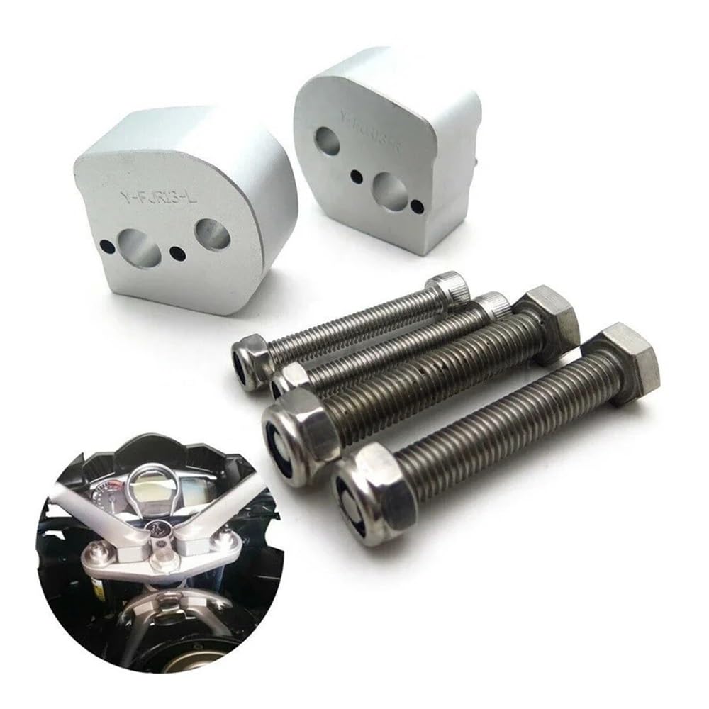 Pontet Guidon Moto Kit De Montage De Barre De Guidon De Levage 1 ", Pièce De Moto, Entretoise Jusqu'à 25mm pour FJR 1300 2006 – 2019, Extension De Levage