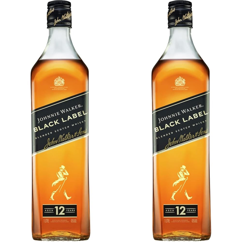 Amazon.co.jp: ジョニーウォーカー ブラックラベル 12年 1000ml 2本 