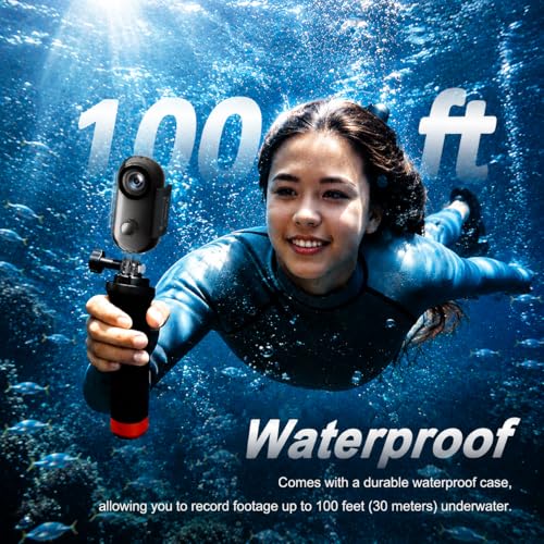 Image of 4K Mini Body Camera 128GB - Action Body Cam with Audio & Video- Thumb Hands Free Waterproof Recording Wearable Cameras - POV Worn Portable Personal Camcorder - for Work Travel Pet Walk Swim