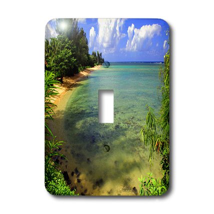 Interrupteur à bascule paysage océan multicolore 3dRose au design unique 2,5 cm - 2