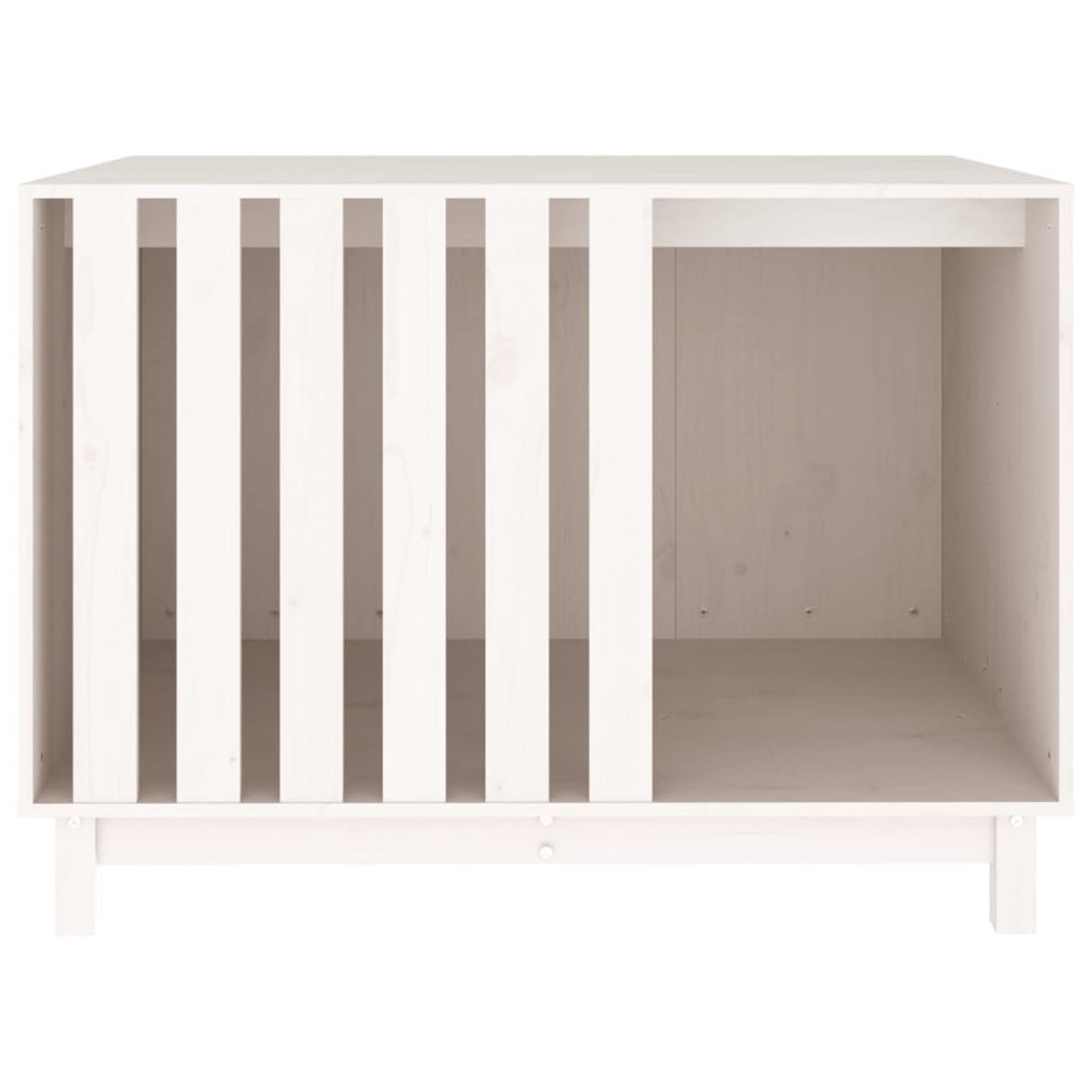 ARKEM Casetta per Cani Bianca 100x70x72 cm in Legno Massello di Pino,Recinto per Cani da Giardino, Gabbia per Conigli, Recinto per Animali Domestici, Gatti, Cuccioli, Porte con Chiavistello e Parasole