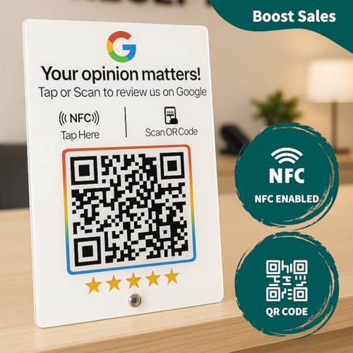 tinydabba 2mm Acrylic NFC and QR Review Standee 4x6 inch by tinydabba - 4