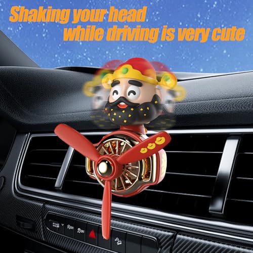 Image of 2Pcs Car Air Fresheners, Cute Bear Pilot Automotive Air Outlet Creative Car Perfume Diffuser, Automotive Accessories Air Vent Decoration with 8 Fragrant Tablets (Silver 2+Red 3)