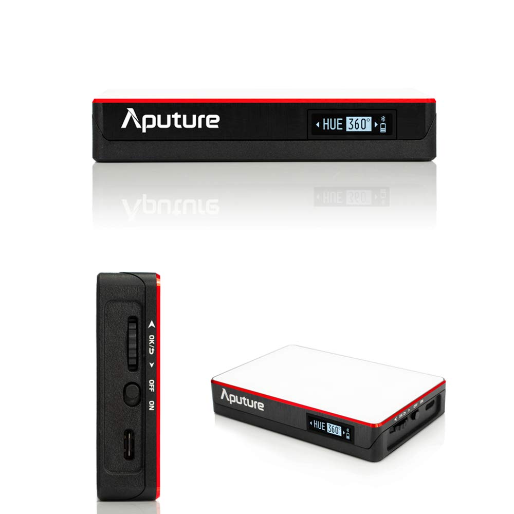 Aputure MC Luce LED RGB On-Camera - Portatile Per Foto E Video Con App Control E Ricarica Wireless