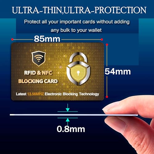 SaiTech IT 2 PK RFID Blocking Cards Protect Your Entire Wallet, Purse, and Cards from NFC Contactless Theft Wallet for Men & Women- PL Golden2