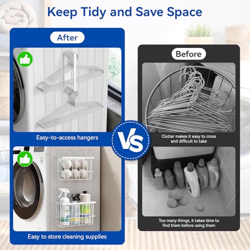 50% Off Magnetic Laundry Organizer with Dryer Ball Holder