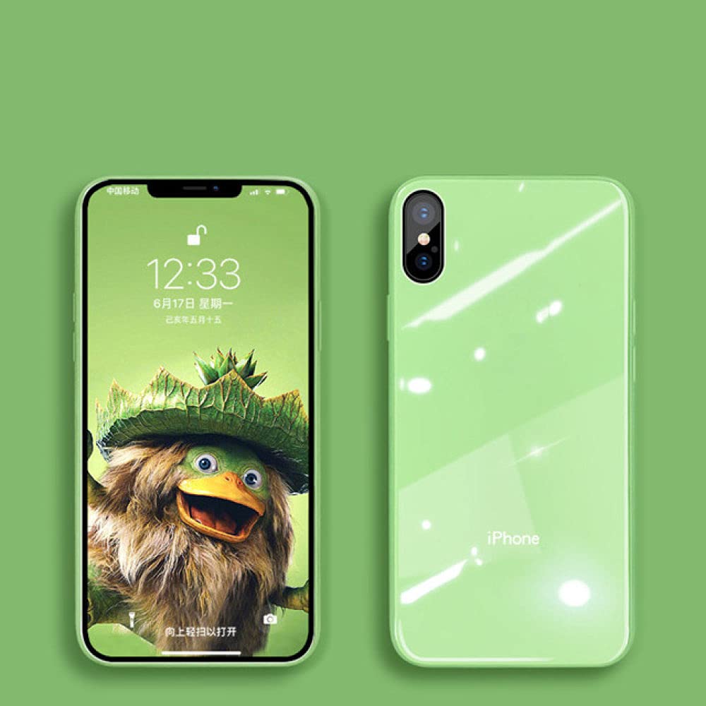 Etui en verre pour iPhone coque anti-chute vert clair - 5