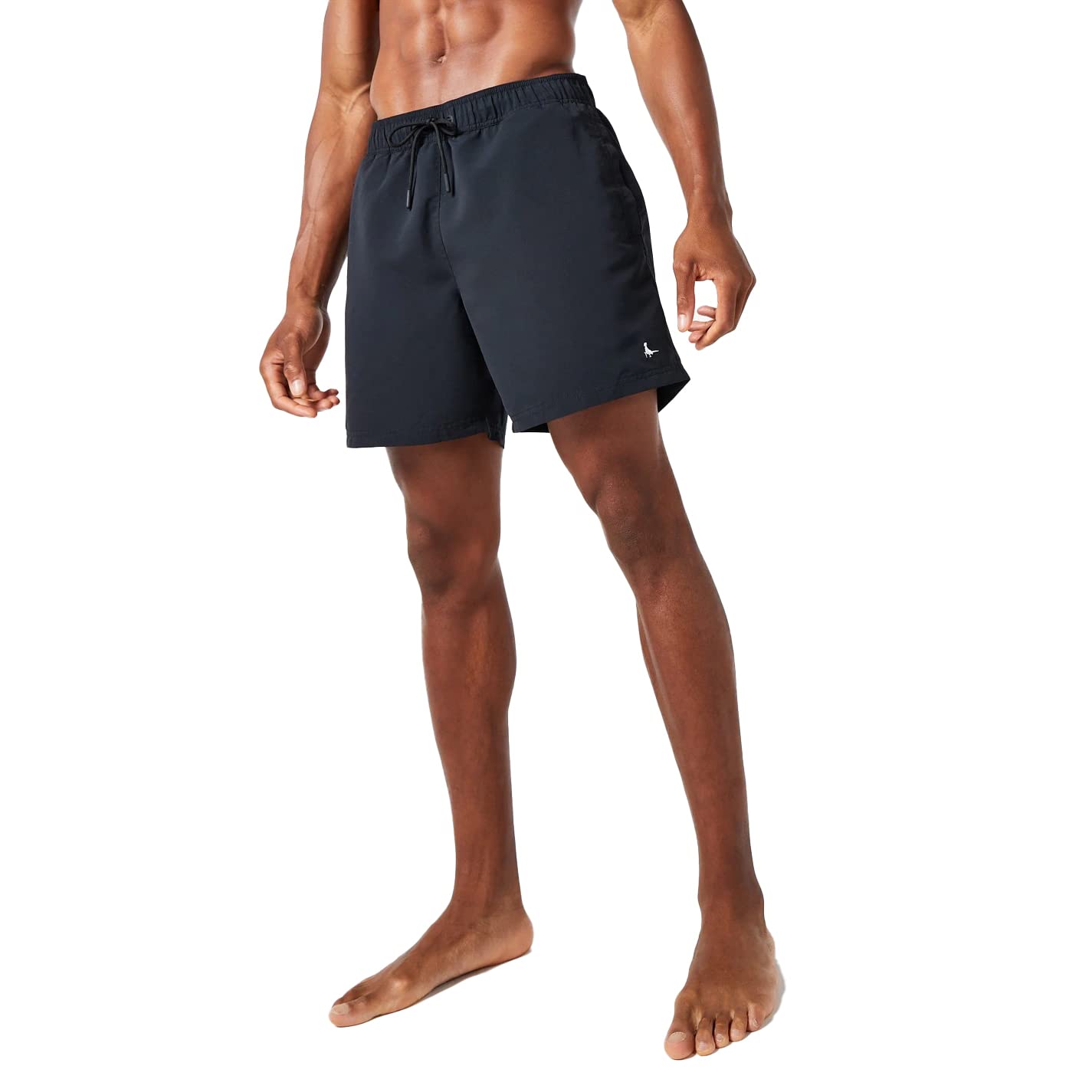 Jack Wills Men's Black Mid Length Swim Shorts Medium