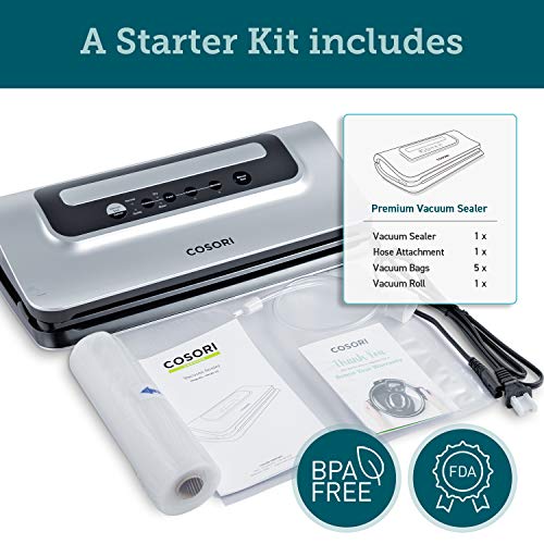 image for COSORI Vacuum Sealer Food Saver Machine, Automatic Vacuum Sealing Syst