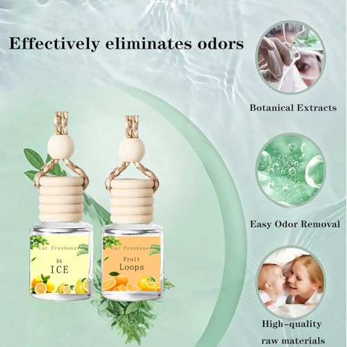 Image of Hanging Car Air Freshener Diffuser, Long Lasting Essential Oil Diffuser, Premium Hanging Scent Air Freshener for Car Interior, Odor Eliminator to Refresh Driving Space and Create Aromatic Car Oasis