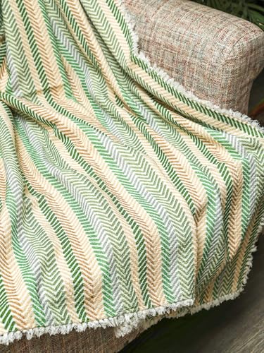Image of Palm Stories Cushion Cover, Throw Zig Zag | Decorative Pillow Cover, For Living Room & Bedroom, Set Included