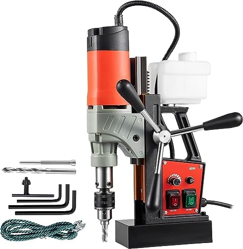 Image of Magnetic Drill Press,1200W Electric Mag Bench Tapping Drilling Rig Machine for Engineering Steel Structure