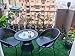 A K Furniture Rattan Outdoor Garden Patio Seating Set 1+2 2 Chairs And Table Set Balcony Furniture With Glass (Brown)