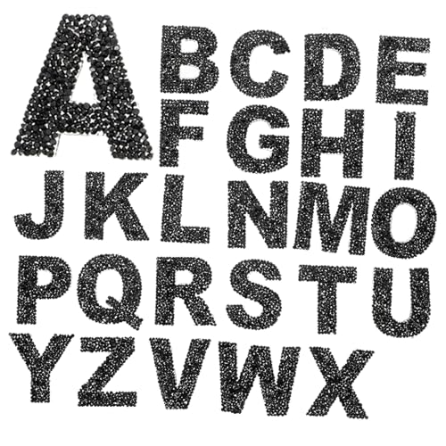 Autocollant alphabet strass NUOBESTY lot de 3 sets de 26 lettres en diamant pour customisation