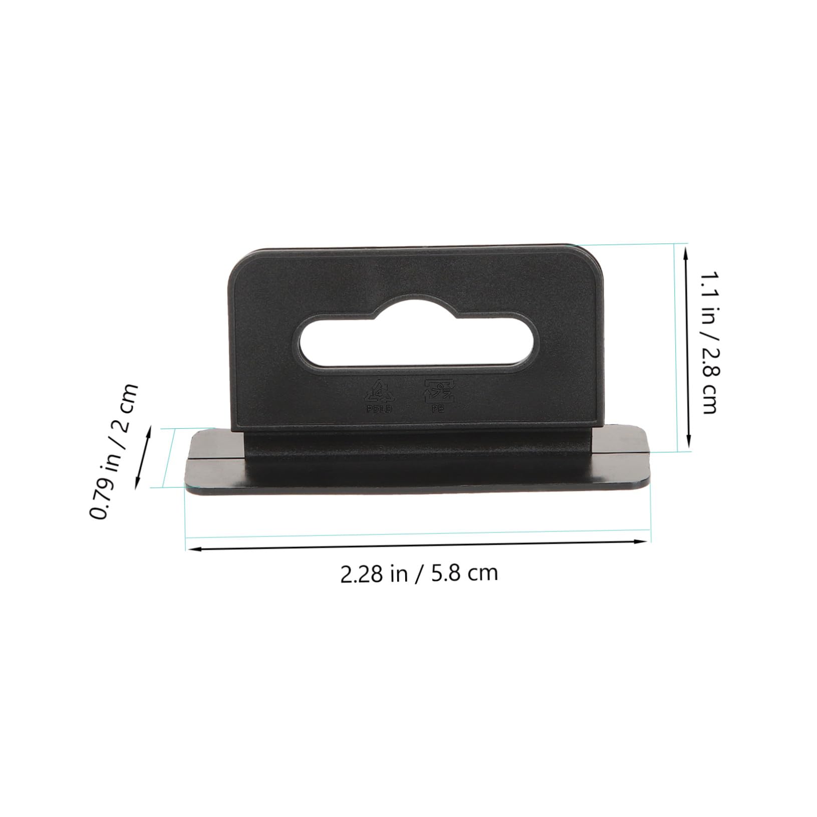 Ganchos 200 Piezas Pvc Negro Autoadhesivos Simples