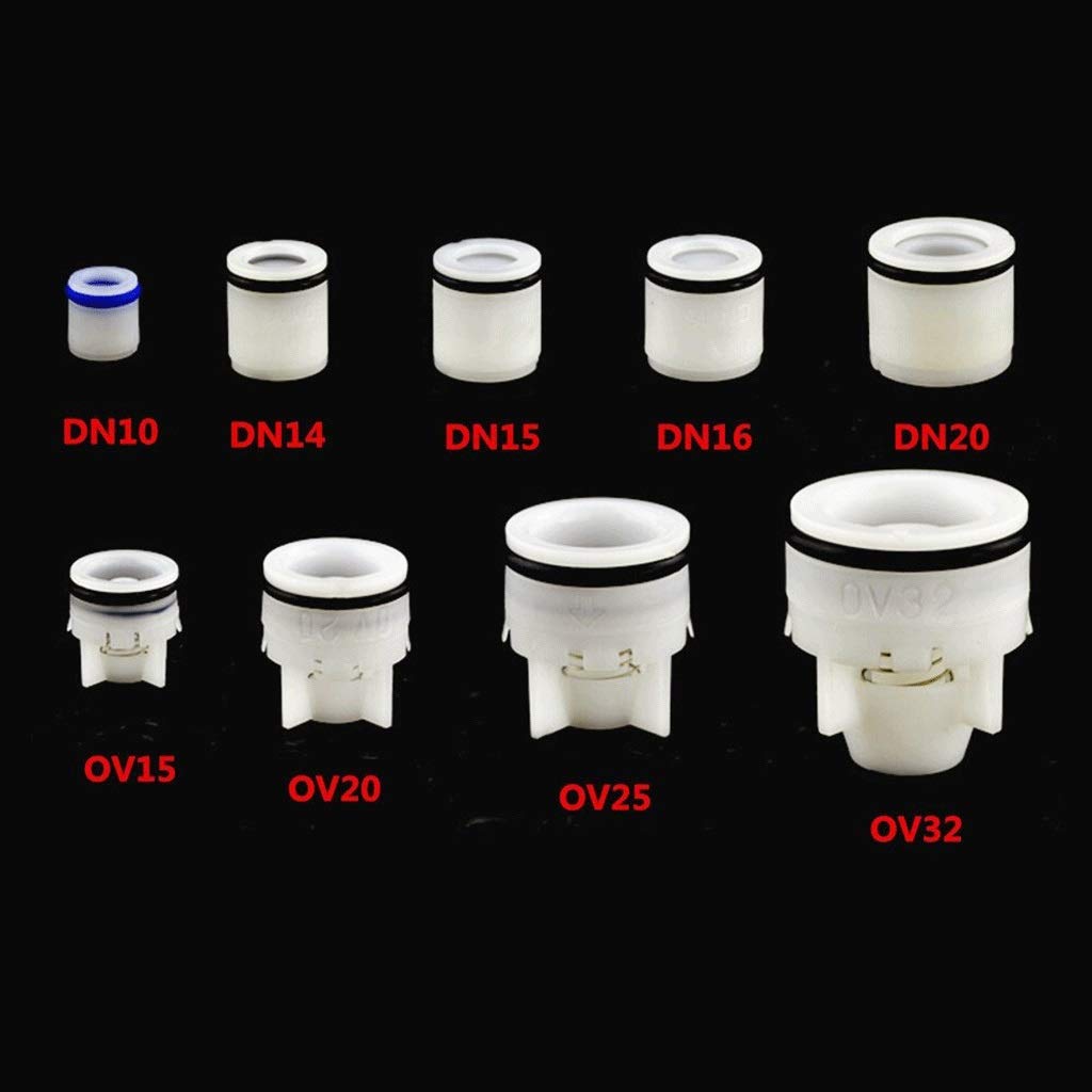 Sanitär-Verbindungen und -Anschlüsse, 2 Stück Einsteck-Rückschlagventil mit Federrückschlag, for 10–32 mm Aquarium, Gartenbewässerung, Wasserzähler, Kunststoffventile, Tropfschutz(DN 20)