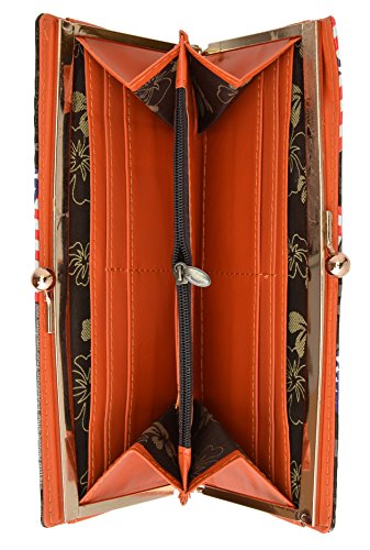 MARSHAL New USA Flag Pattern Kiss Lock Closure Ladies Wallet2