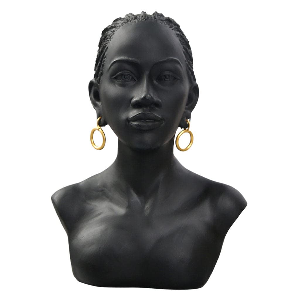 Buy NC Exquisite African Woman Bust Sculpture Resin Lady Head Craft