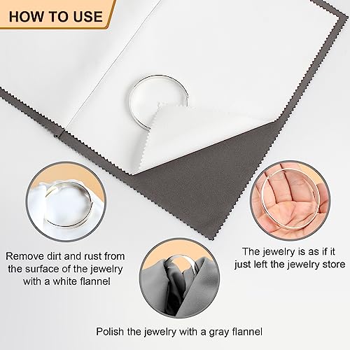 image for JLKCTHH 2 PCS Professional Polishing Cloth Large Jewelry Cleaning Clot